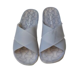 Circus by Sam Edelman White Jelly Slip On Sandals Size 8